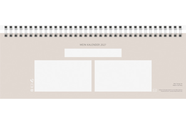 RIDOIDE Pultkalender Design Line 2027 703631102 1W/2S Monstera DE 29.7x10.5cm