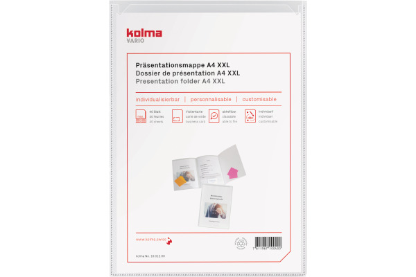 KOLMA Präsentationsmappe Vario A4 10.012.00 transparent