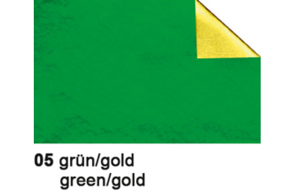 URSUS Bastelfolie Alu 50x80cm 4442105 90g, grün/gold