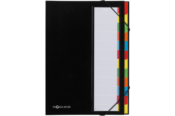PAGNA Deskorganizer A4 44133-04 schwarz 12 Fächer