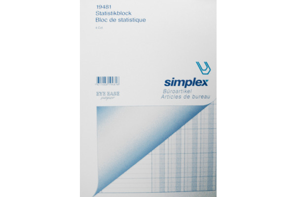 SIMPLEX Statistikblock A4 19481 grün 50 Blatt