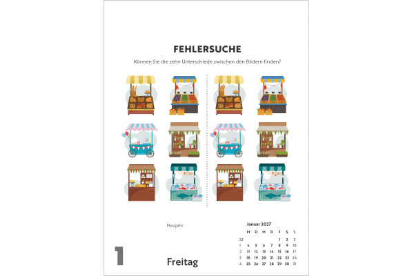 DUMONT Abreisskalender 2027 261479 Gehirnjogging DE 11.8x15.9cm