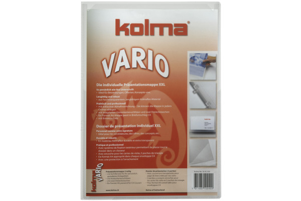 KOLMA Präsentationsmappe Vario A4 10.012.00 transparent