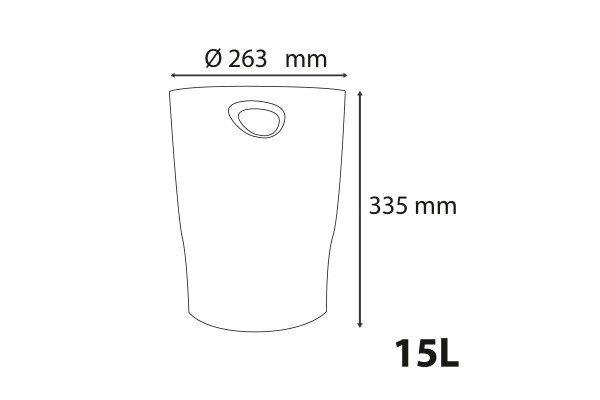 EXACOMPTA Papierkorb Ecobin 15lt 45334D pazifikblau