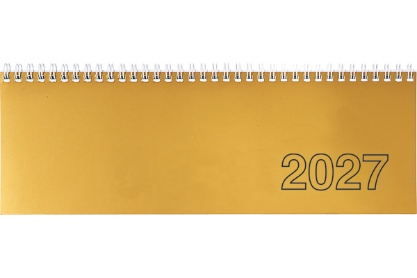 SIMPLEX Querkalender 2027 36221R11 1W/2S altgold ML 30.7x10.5cm