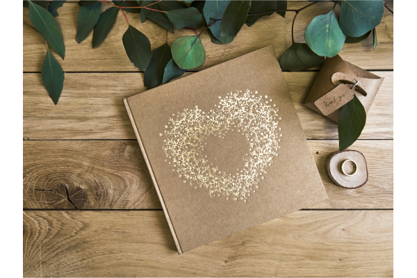 PARTYDECO Gästebuch 20.5x20.5cm KWAP48 kraft 44 Seiten