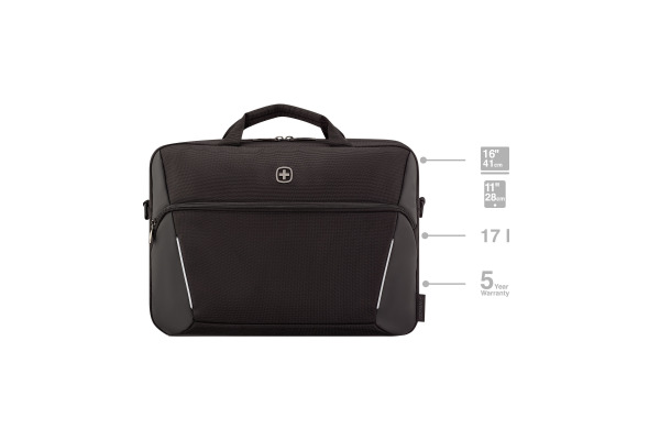 WENGER Laptop Briefcase 16inch 653299 XE Compact Brief Black