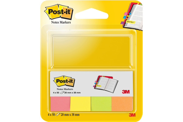 POST-IT Page Marker 20x38mm 670-4N neon 4x50 Streifen