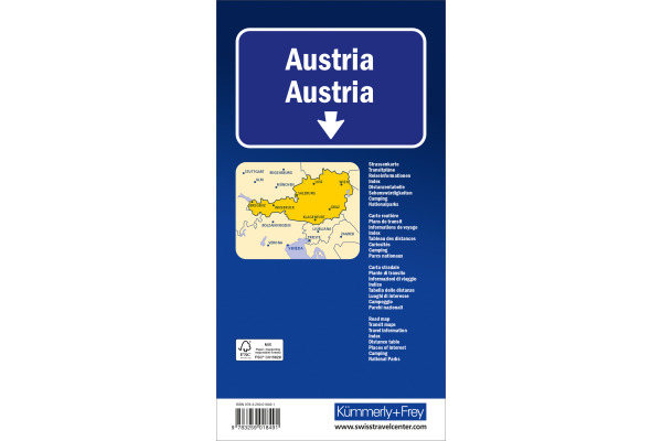 KÜMMERLY Strassenkarte 325901115 Österreich 1:500'000