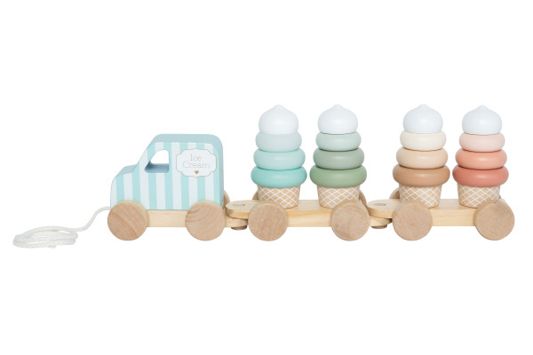 JABADABAD Zug mit Bausteinen 35x7x11cm C2567 Ice Cream