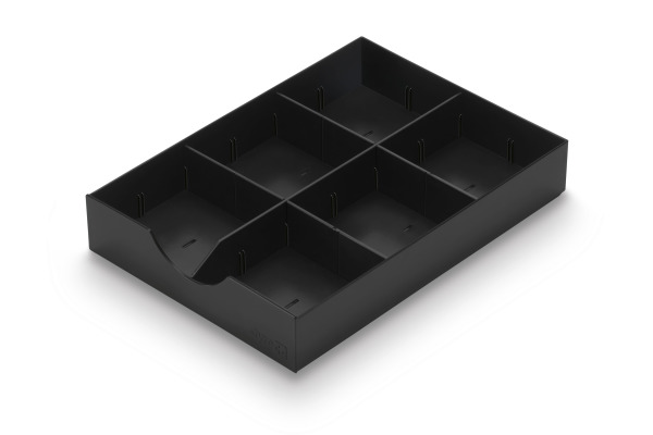STYRO Schubladeneinlage styrodoc 268-405.9 schwarz 6-teilig