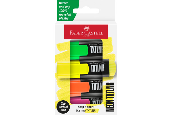 FABER-CA. Textmarker 1-2mm 154204 Superfluorescent, ass. 4 Stück