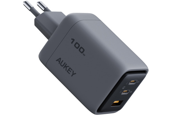 AUKEY Comet Mix 100W GaN PD PA-C5 3-Port, Wall Charger Grey