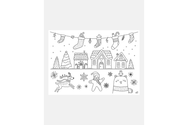 FOLIA Fensterbilder 39149 Cosy Winter