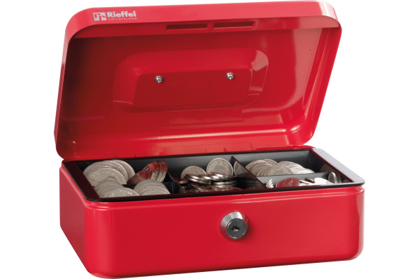 RIEFFEL Geldkassette Valorit A19089 7,7x20,7x15,7cm rot