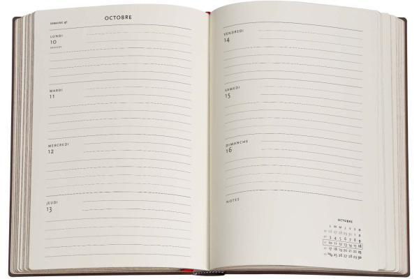 PAPERBLAN Agenda Blue Luxe 2027 DF2085-2 1W/2S HOR Maxi HC FR 13.5x21cm