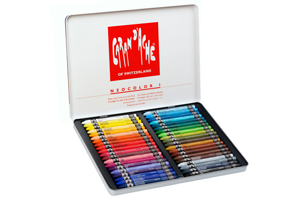 CARAN D'A Wachsmalkreide Neocolor 1 7000.340 40 Farben ass. Metallbox