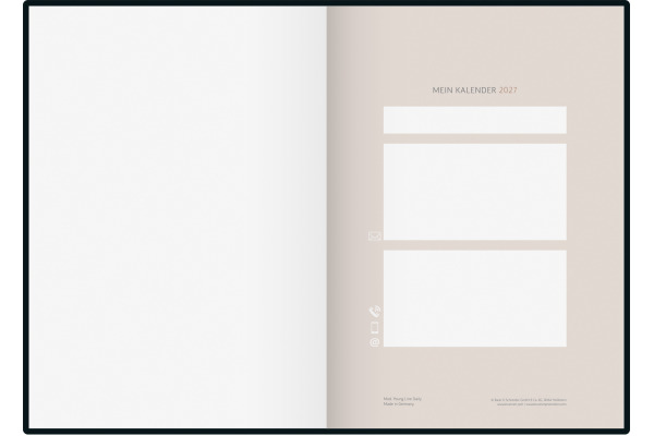RIDOIDE Agenda Design Line 2027 702850301 1T/1S Browny DE 14.8x21cm