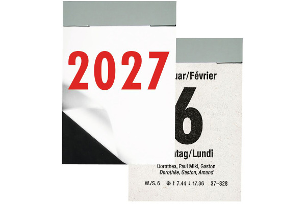 BIELLA Abreissblock Nr.2 2027 889002000 1T/1S sw/rot DE/FR 4x5.9cm