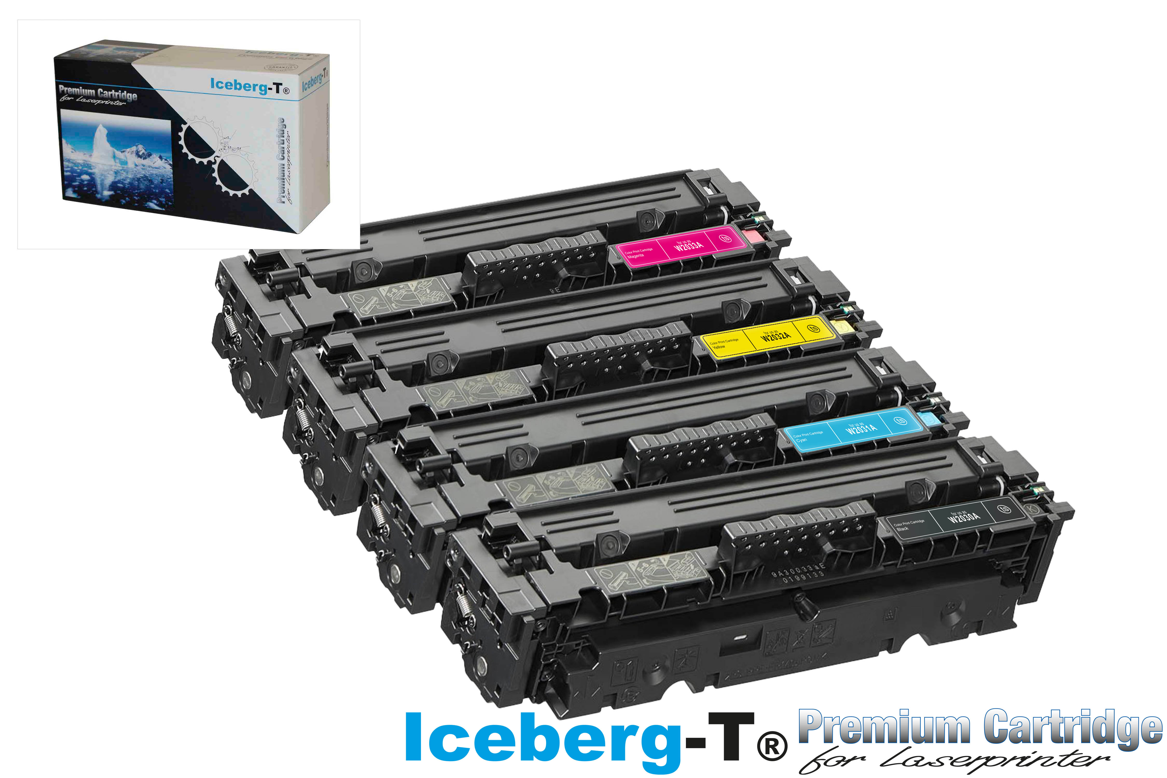 Iceberg-T Toner SET zu HP 415A/ W2030A Set mit allen vier Farben