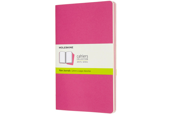 MOLESKINE Notizheft Cahier 3er Set A5 647629681 pink, blanco 80 Blatt