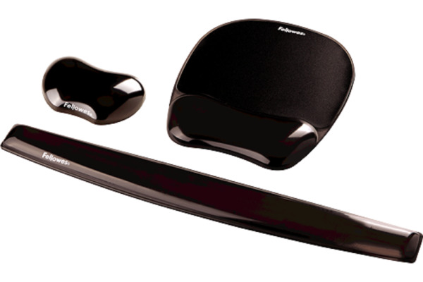 FELLOWES Handballenauflage Flex 9112301 schwarz, Gel
