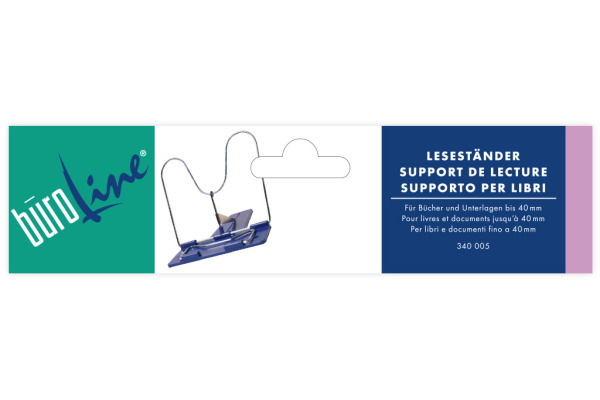 BÜROLINE Leseständer 40mm 340005 blau