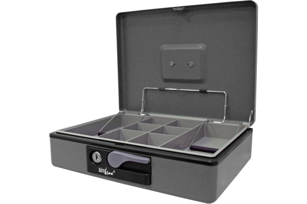 BÜROLINE Geldkassette 30x23x8cm 168439 grau 8-teilig