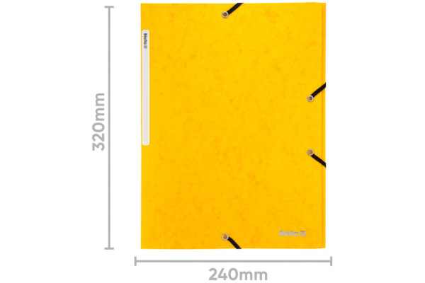 BIELLA Gummibandmappe A4 17840120U gelb, 355gm2 200 Bl.