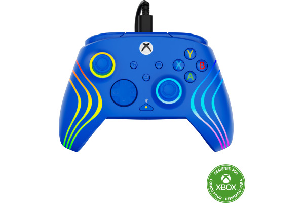 TURTLE B. Afterglow Wave Wired Ctrl. TBC200225 Xbox SeriesX, Blue