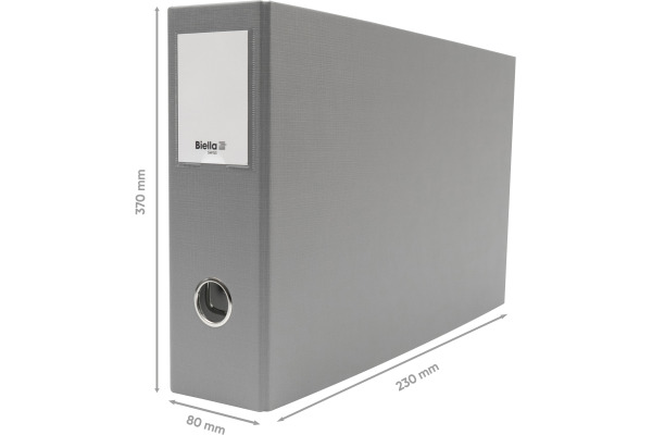 BIELLA Ordner 8cm 12045800U grau A4 quer