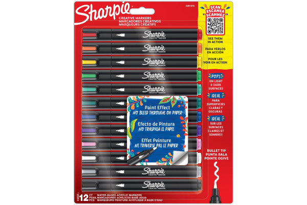SHARPIE Acrylic Marker 2201070 Rundspitze 12 Stück