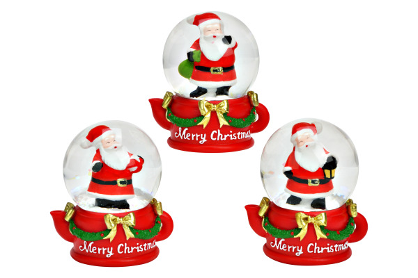 ROOST Schneekugel Nikolaus 4x6x5cm 10043986 aus Glas assortiert