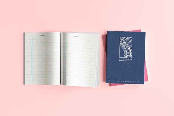 AURORA Notizbuch Heritage A5 1935B blau, liniert 40 Blatt
