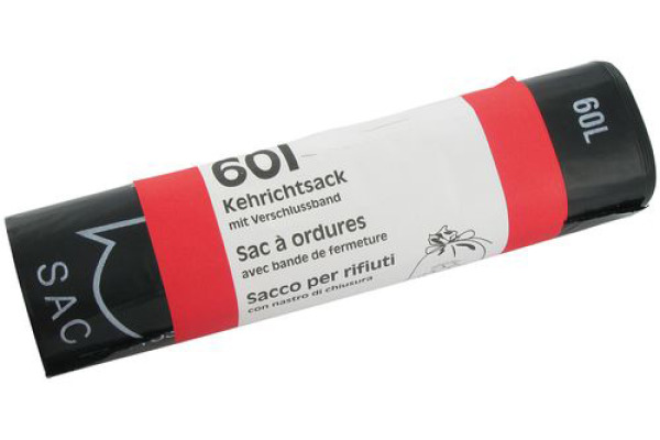 FLEXIPL. Kehrichtsack R-Logo 60lt 1031 24my, 5 Rollen à 10 Stück