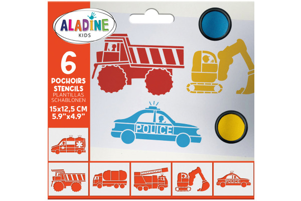 ALADINE Schablone Kids 81392 Autos 6 Stück
