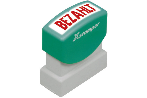 XSTAMPER Stempel Bezahlt GE 10-R rot