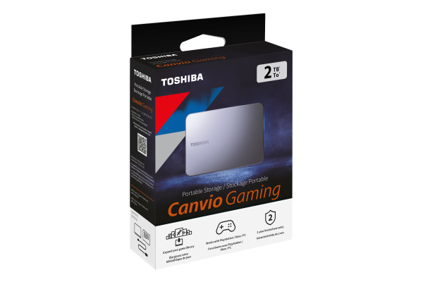 TOSHIBA HDD CANVIO Gaming 2TB HDTX220EK USB 3.2 2.5 inch dark grey