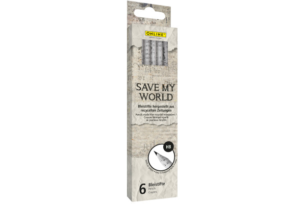 ONLINE Bleistift Save My World HB 7919 6 Stück
