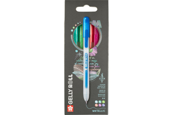 SAKURA Gelly Roll 0.8mm PXGBRAMET Metallic, ass. 6 Stück