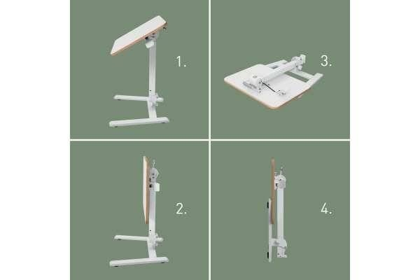 LEITZ Sitz-/Steh-Schreibtisch Ergo 65880001 Weiss, Höhenverstellbar