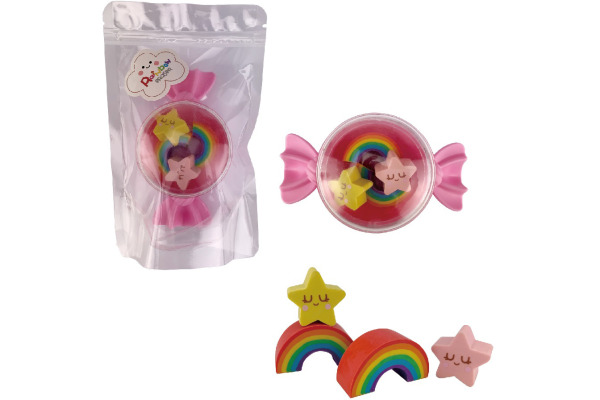 ROOST Radiergummi 4533 Regenbogen & Stern