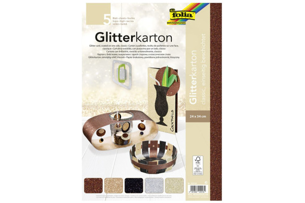 FOLIA Glitterkarton 300g 85149 CLASSIC