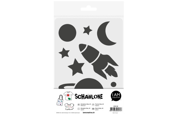 I AM CREA Schablone 2000.66 Kids A5, Weltraum