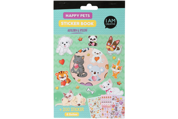I AM CREA Stickerbook Pets 4087.494 6 Blatt