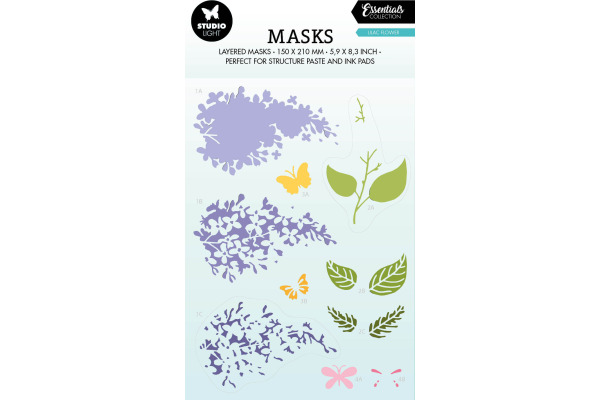 STUDIO LI Maske 15x21x0.1cm MASK172 Kirschblüte