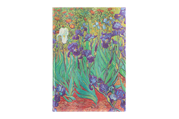 PAPERBLAN Adressbuch liniert Midi PB9619-1 VanGoghs Schwetlilien 72 Blatt