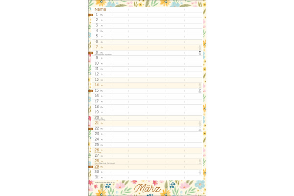 HEYE Familienplaner 2027 23697+27 Flower Time 21x45cm