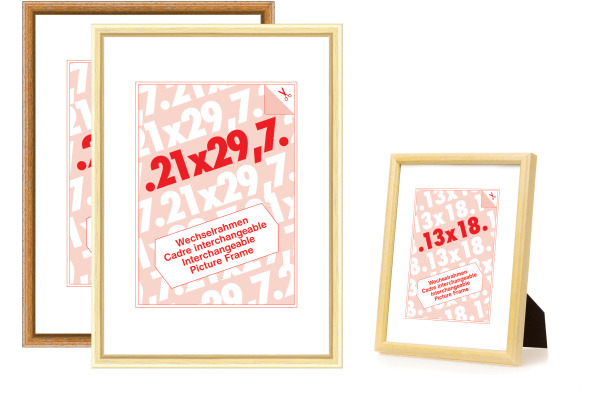 DEBEX Wechselrahmen 21×29,7cm 600203-21 Holz braun