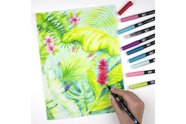 TOMBOW ABT Dual Brush Pen ABT-6P-2 6er Set Pastellfarben